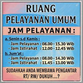 Jam Pelayanan Kantor Kalurahan Karangasem